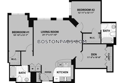 Waltham Apartment for rent 2 Bedrooms 2 Baths - $2,997