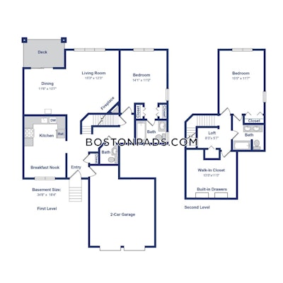 Waltham Apartment for rent 2 Bedrooms 2 Baths - $2,995